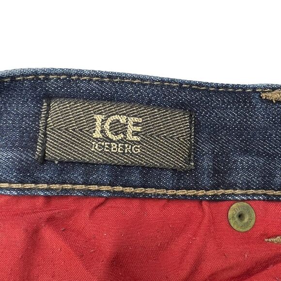 Pre-Loved Ice Iceberg Women US 27 Denim Skinny Blue Jeans Straight Leg Pants - Picture 8 of 10